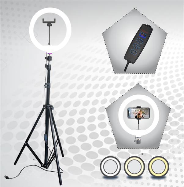 airtech 10“ LED ring light stand for making reels, youtube videos with Phone Holder Tripod Kit, Tripod