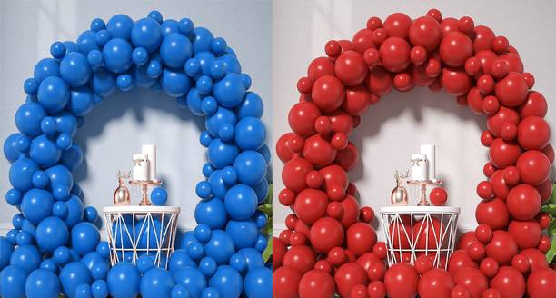 FAB NATION Solid Red&Blue_50 Balloon