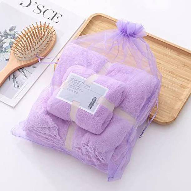 HomeCloud Microfiber 300 GSM Bath, Face, Hair, Hand Towel Set