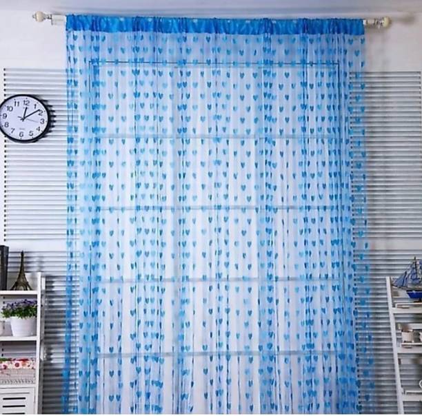 NIKITA ENTERPRISE 213 cm (7 ft) Polyester Semi Transparent Door Curtain Single Curtain