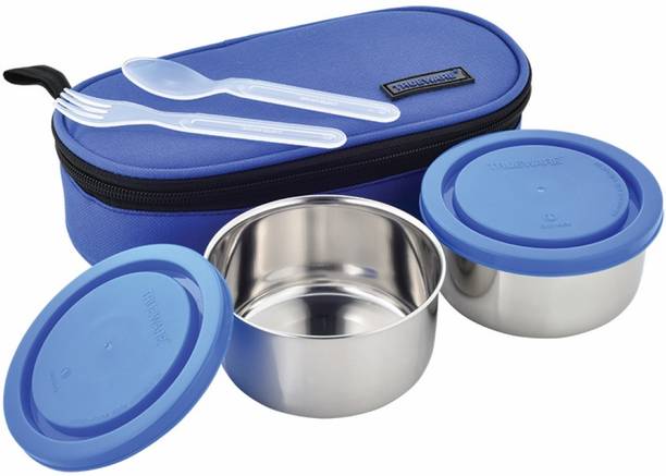 Trueware Classic Stainless Steel 2 Containers Lunch Box