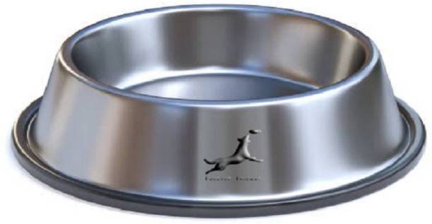 Furever Friends Stainless Steel Pet feeding Bowl 700ml Anti Skid pet feeder (700ML) Stainless Steel Pet Bowl