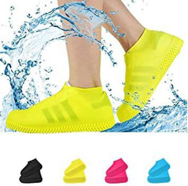 DANDH ENTERPRISE Reusable Rainproof/Non-Slip Resistant Silicon Waterproof Silicone Black Boots Shoe Cover