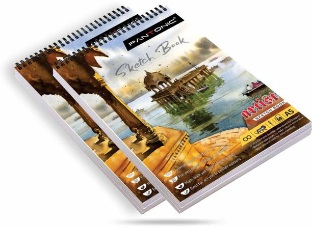 PANTONIC A5 Top Spiral-Bound Sketchpad for Artists | Sketching and Drawing Paper Doodling Sketch Pad
