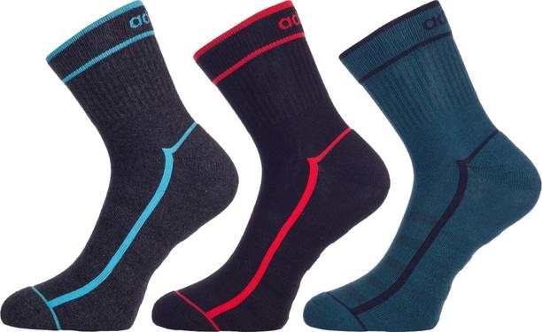 Original Cotton Terry (AD-0582) (Black/Anthra Mel/Wild Teal) Men & Women Self Design Ankle Length