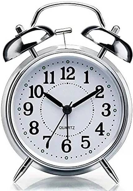 ROHS Analog Silver Clock