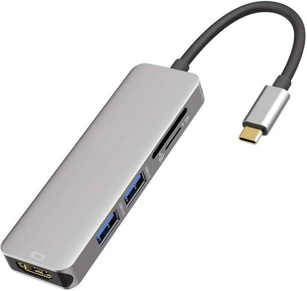 SYGA 5 Port USB Type C to HDMI Multi Ports Charging USB 3.0 Hub with 4K Port USB Adapter