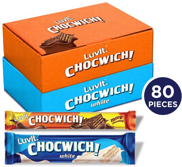 LuvIt Chocwich Brown & Chocwich White Wafer Chocolates | Crunchy & Delicious | Bars