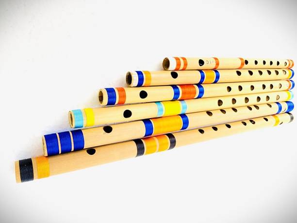 KHALSA MUSICAL BAMBOO FLUTE SIX PCS SET G SHARP C SHARP A+G+B+C SCALE SET Bamboo Flute Bamboo Flute