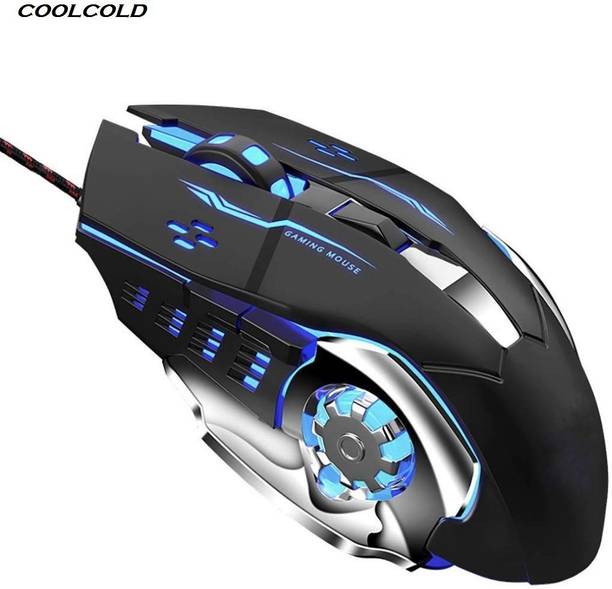 coolcold Wired USB Gaming Mouse,3200DPI LED Backlight Wired Ambidextrous Optical  Gaming Mouse