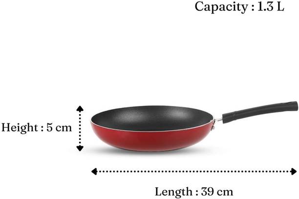 HM EVOTEK Fry Pan With Stainless Steel Lids HMFP-4 Curry Pan 23 cm diameter with Lid 2 L capacity
