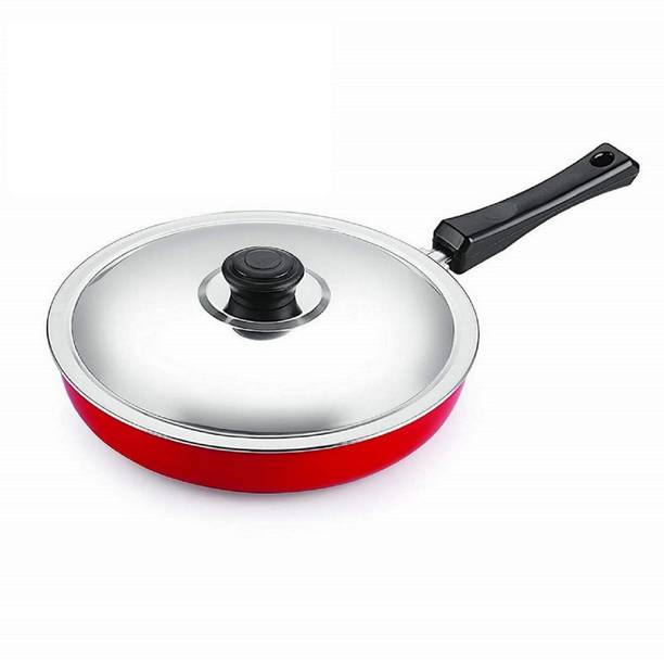 Masox Store Non Stick 3 Layer Fry Pan With Lids Omlate Oil Fry Cooking Vassels F-50 Fry Pan 22.5 cm diameter with Lid 1.5 L capacity