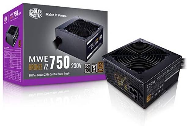 COOLER MASTER CM MWE 750 Bronze V2 230v, 80 Plus Bronze Certified, Non-Modular 750 Watts PSU