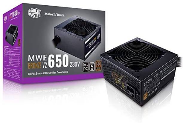 COOLER MASTER CM MWE 650 Bronze V2 230v, 80 Plus Bronze Certified, Non-Modular Power Supply 650 Watts PSU