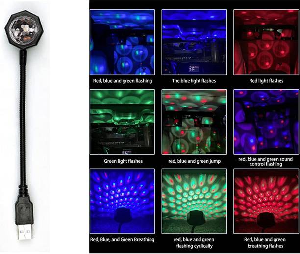 En ligne Disco USB light for car,Bedroom Multicolour USB Star with Mini Disco Galaxy USB Car Roof Flexible Night Lamp Led Light