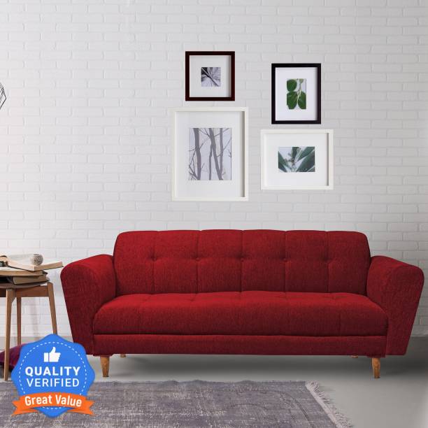 Seventh Heaven Milan, Chenille Molfino Fabric with 3 Years Warranty Fabric 3 Seater  Sofa
