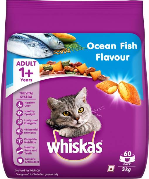 Whiskas (+1 year) Ocean Fish 3 kg Dry Adult Cat Food
