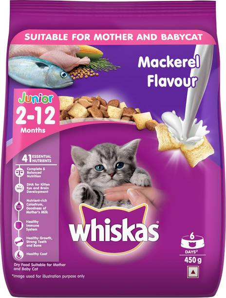 Whiskas Kitten (2-12 months) Mackeral 0.45 kg Dry Young Cat Food