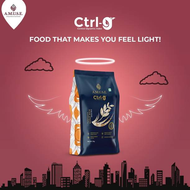 A.M.U.S.E. Telangana Sona Rice | Low GI Rice (5kg)  Rice (Medium Grain, ) Sona Masoori Rice (Full Grain, Raw)