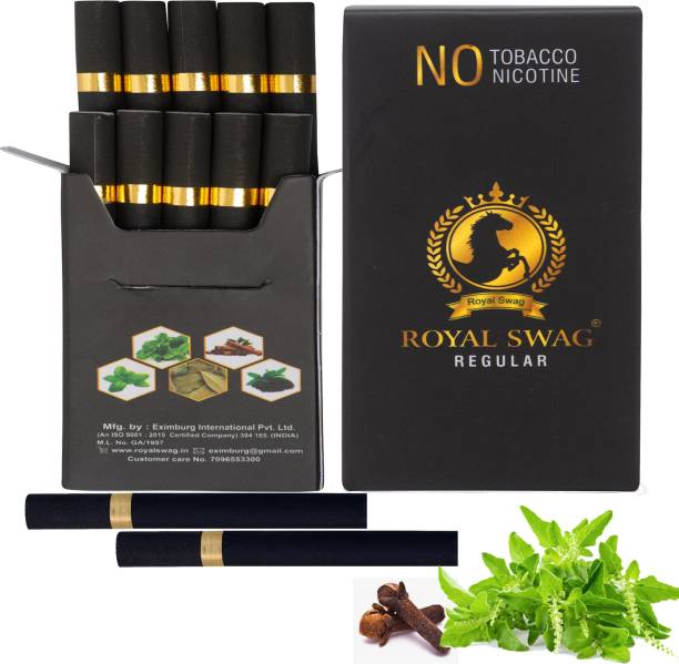 ROYAL SWAG Ayurvedic & Herbal Cigarette, Regular Flavour 20 Sticks - Helps in Quit Smoking Smoking Cessations
