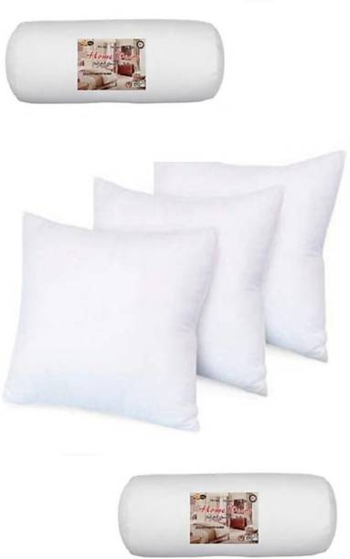 Decor Polyester Fibre Cushion Pack of 5 Solid