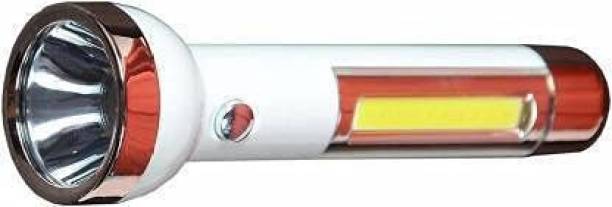 Sument 1703 Rechargeable led Flashlight Torch (White : Rechargeable) Torch