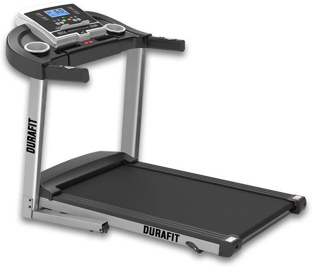 Durafit Strong | 4 HP Peak DC Motorized Foldable | Manual Incline Treadmill