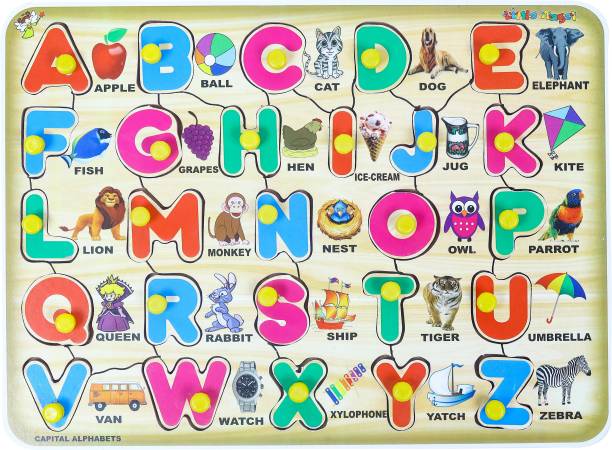 AKH69 English Alphabet and Color Learning Educational Board for Kids, A to Z English Wired Baby Wet Reminder