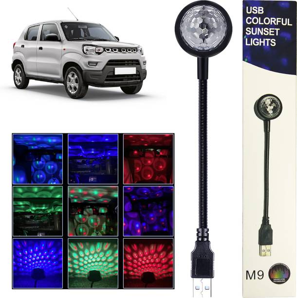 WRADER USB Operated Car Atmosphere Disco Light 7 Colors with 9 Functional Modes Light for Maruti S Presso and Other Cars SUVs Home Decor Parties Multicolor Light Led Light