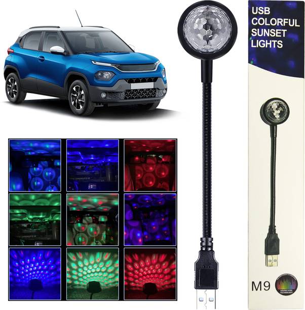 MOOZMOB Version 2.0 Portable 7 Color + 9 Functional Modes with Pattern Changing Button USB Disco Projector Led Light for Punch Car SUVs Home Bedroom and More Led Light