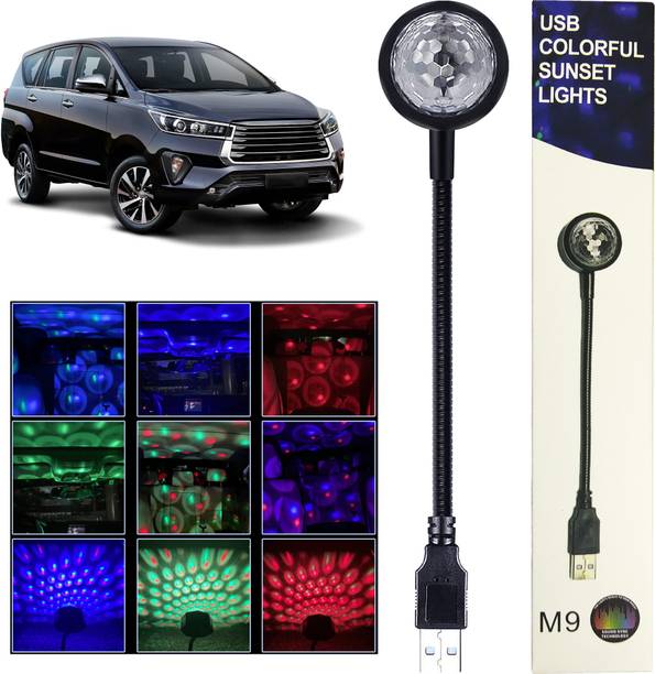 MOBIZAC USB Operated Car Atmosphere Disco Light 7 Colors with 9 Functional Modes Light for Innova Crysta and Other Cars SUVs Home Decor Party Bedroom Multicolor Light Led Light