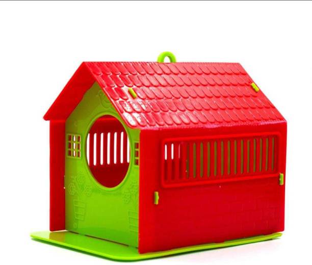 infinity overseas Bird House for Balcony and Garden Hanging Yellow & Green Plastic Bird House