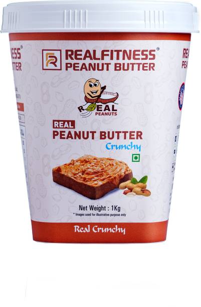 REALFITNESS PEANUT BUTTER Pure Real Crunchy Peanut Butter Tasty Healthy Roasted Peanut Butter -