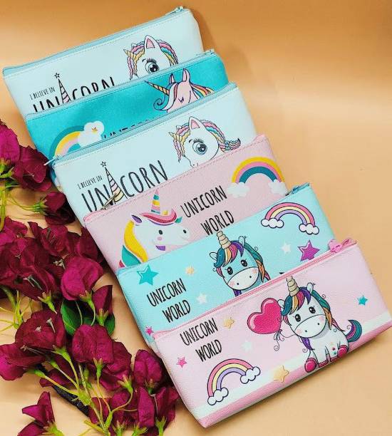 AMANVANI Unicorn Pouch for Girls Kids Unicorn Pencil Case for Kids Birthday Party Pouch