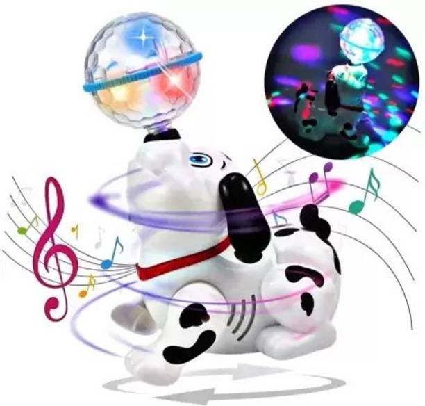 DDTOYS dancing dog sound toy with music and light for kids (Multicolor)
