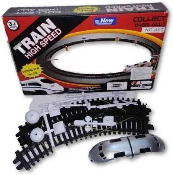 teezy High-Speed Battery Operated Bullet Train Toy Set Game and Signals for Kids