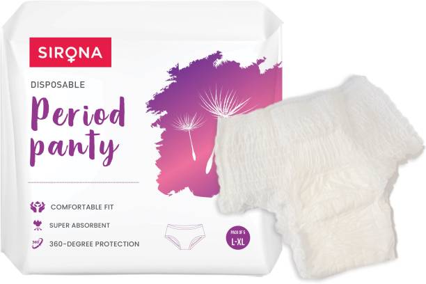 SIRONA Super Absorbent Disposable Period Panties for Women with 12 Hr Protection (L-XL) Sanitary Pad
