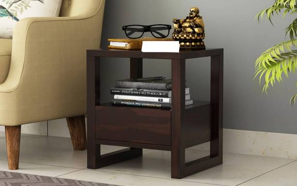 Shreya Decor wooden bedside table for bedroom 1 drawer storage Solid Wood Bedside Table