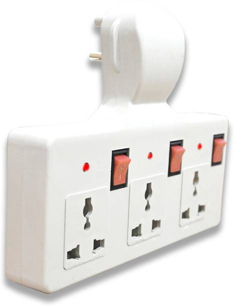 Digiway 3+3 MultiPlug with Individual Switches, LED Indicators Extension Board Multi Plug with Individual Switches, LED Indicators Extension Board Three Pin Plug