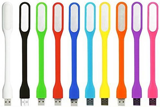 MOOZMOB UPGRADED VERSION 360 Degree Flexible Mini USB LED Light Night Light for Study Compatible with Laptop Power Bank Notebook Reading Lamp Eye Care (Pack of 10) Led Light