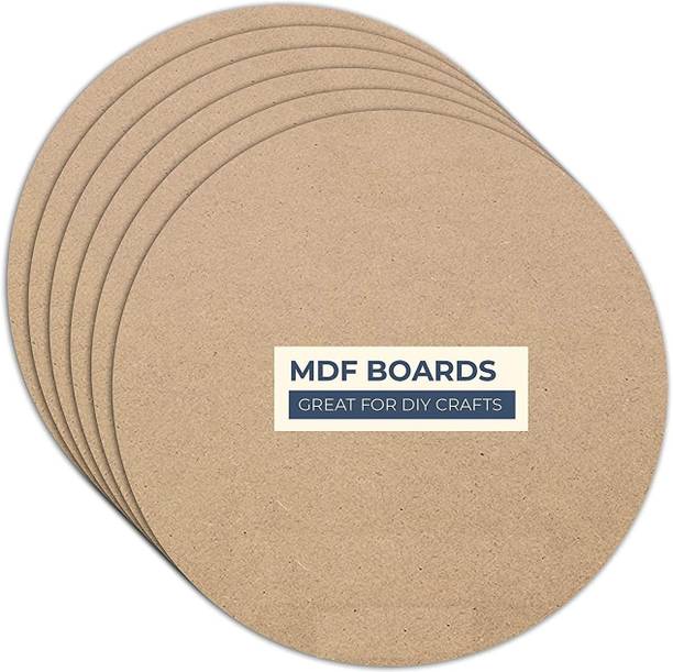 DM SPECIALLY FOR SPECIALIST Round Circle MDF Board 10Inch Diameter for Art and Craft Project Ash Japanese Wood Veneer