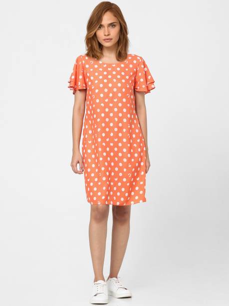Women Shift Yellow Mini/Short Dress