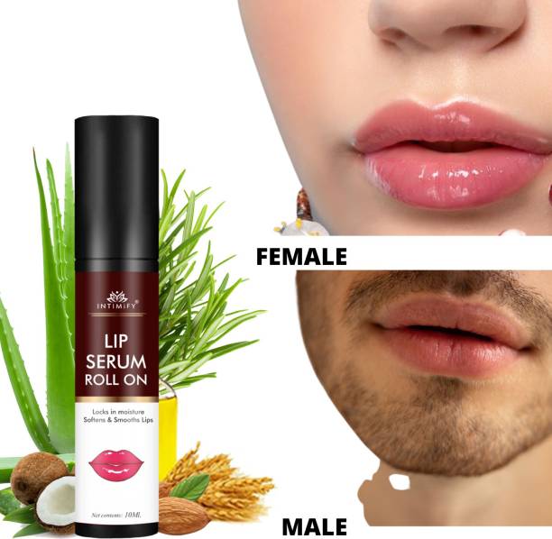 INTIMIFY Roll On Lip Serum Oil, Lip Lightening & Plumping Serum for men & women Natural
