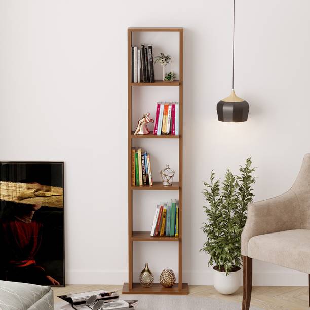 BLUEWUD Walten Engineered Wood Open Book Shelf