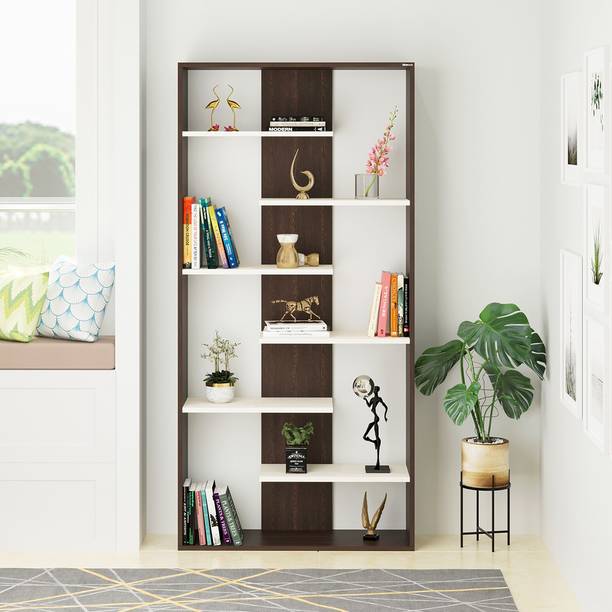 BLUEWUD Maxelle Engineered Wood Open Book Shelf