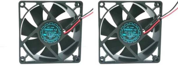 SSV CARE Pack of 2 Cabinet Fan 3.5-Inch Square 12 V DC CPU Cooling fan Cooling Pad