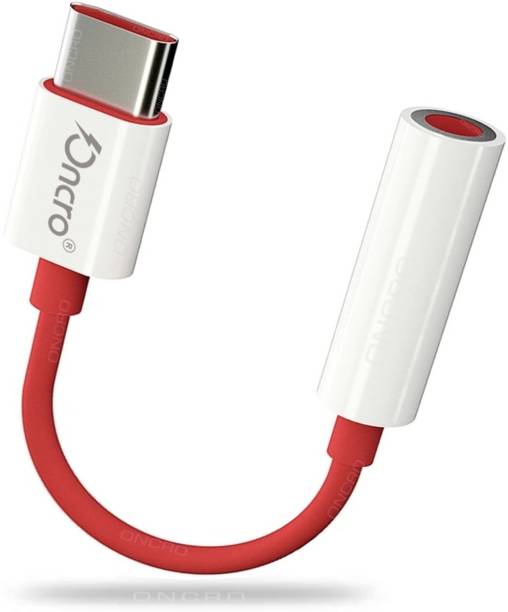 ONCRO Red oneplus audio jack samsung type c to 3.5mm jack connector headphone aux adapter Phone Converter