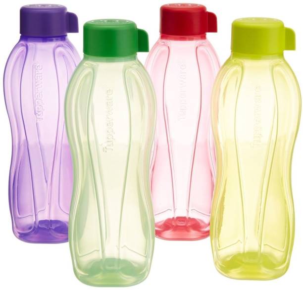 s.m.mart Tupperware Aquasafe ECO PET Fridge Water Bottles (BPA Free, Pack of 4) 1000 ml Bottle