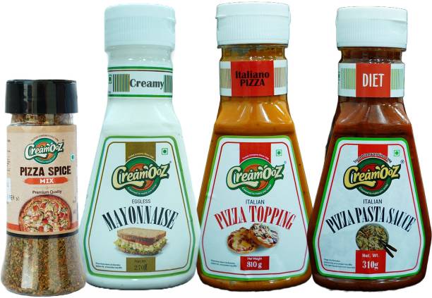 creamooz Pack of 4 Mayonnaise, Pasta Sauce, Pizza Topping Sauce Mix