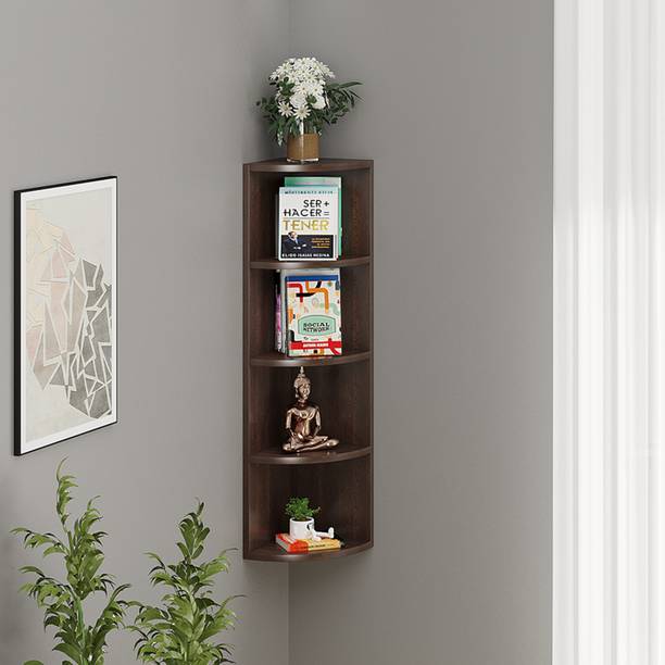 BLUEWUD Adora Engineered Wood Open Book Shelf